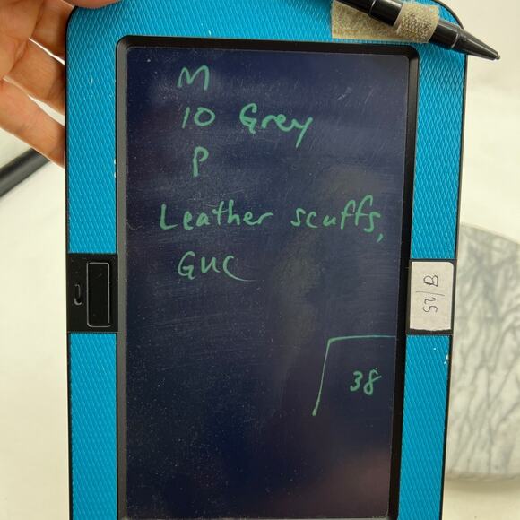 Cole Haan Mens 10 Shoes Grey Grand OS Leather Lace Up Wingtip Dress C24895 - Picture 14 of 15